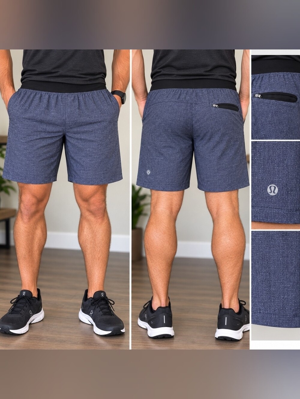 lululemon athletica Men’s Athletic Shorts - Navy Blue Heather